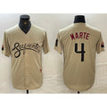 Arizona Diamondback #4 Ketel Marte 2021 Gold City Connect Cool Base Stitched Baseball Jersey HELVY