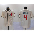 Arizona Diamondback #4 Ketel Marte Number Cream Cool Base Limited Stitched Baseball Jersey HELVY