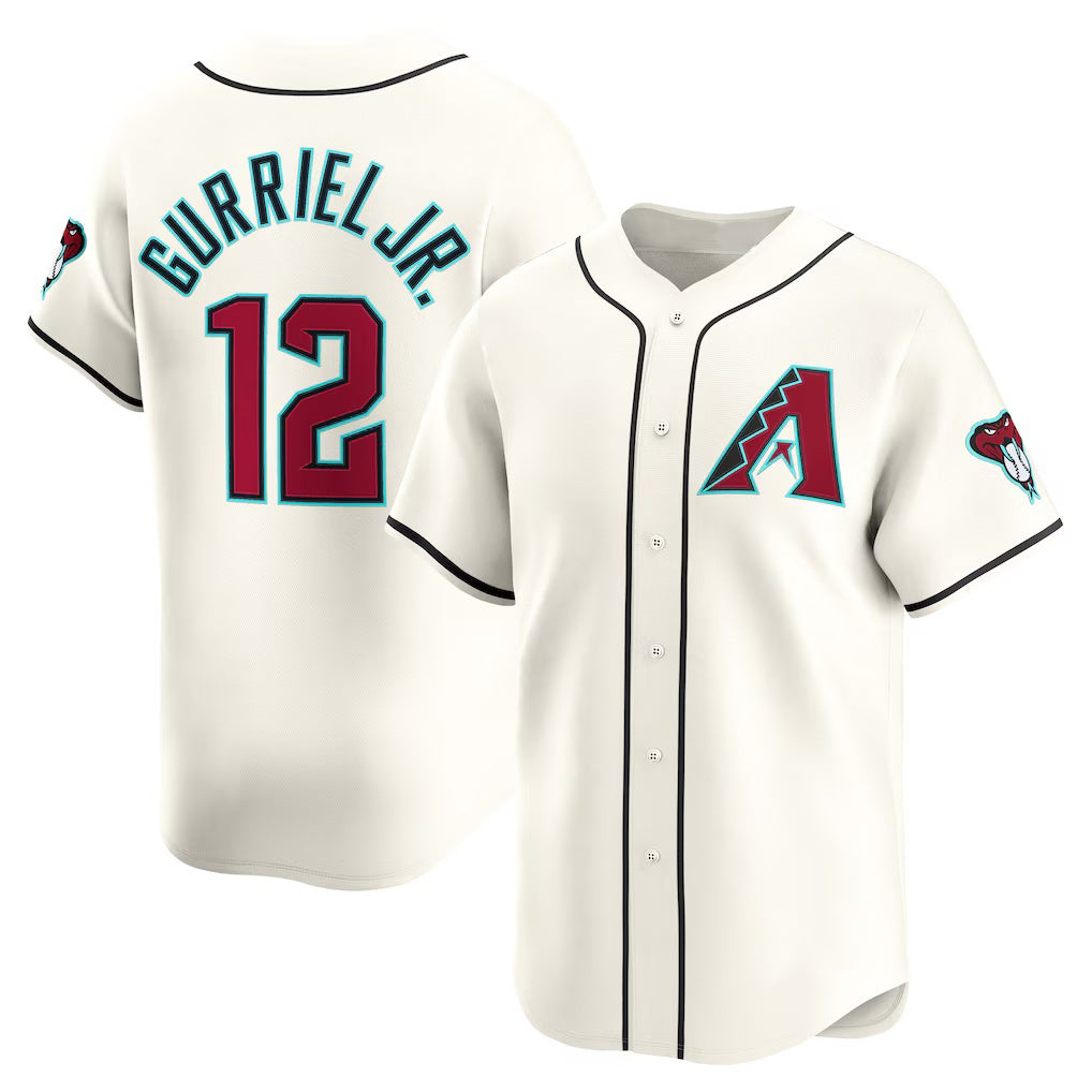 Arizona Diamondbacks #12 Lourdes Gurriel Jr. Cream Home Limited Player Baseball Jersey HELVY