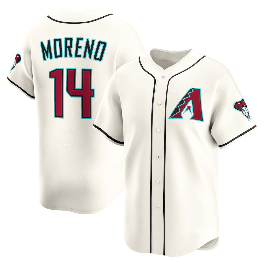 Arizona Diamondbacks #14 Gabriel Moreno Cream Home Limited Player Baseball Jersey HELVY