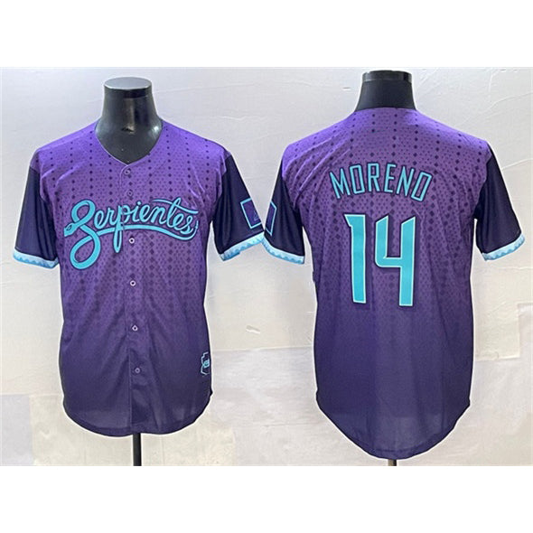Arizona Diamondbacks #14 Gabriel Moreno Purple 2025 City Connect Limited Stitched Baseball Jersey HELVY