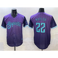Arizona Diamondbacks #22 Josh Naylor Purple 2025 City Connect Limited Stitched Baseball Jersey HELVY