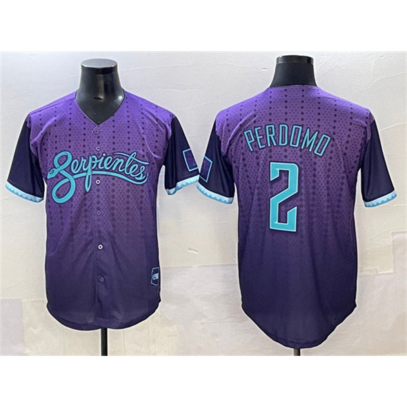 Arizona Diamondbacks #2 Geraldo Perdomo Purple 2025 City Connect Limited Stitched Baseball Jersey HELVY