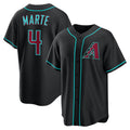 Arizona Diamondbacks #4 Ketel Marte Black Alternate Replica Baseball Jersey HELVY