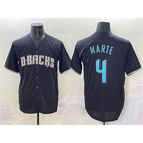 Arizona Diamondbacks #4 Ketel Marte Black Stitched Baseball Jersey HELVY
