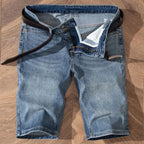 5 Models Summer Shorts Jeans Men Denim Pants Stretch Light Blue Fashion Design Men's Jeans Slim Straight Male Short Jeans Hombre