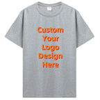 Men's Cotton T-shirt Personalized Your Design Here Custom Text Tshirt For Men Add Your Own Design T Shirt Personalized Gift Tees