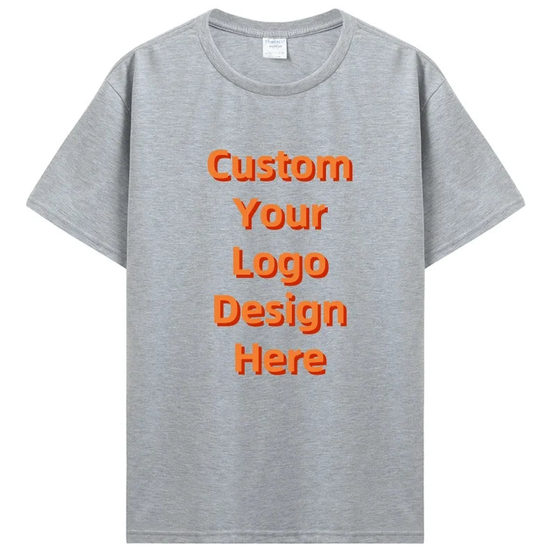 Men's Cotton T-shirt Personalized Your Design Here Custom Text Tshirt For Men Add Your Own Design T Shirt Personalized Gift Tees