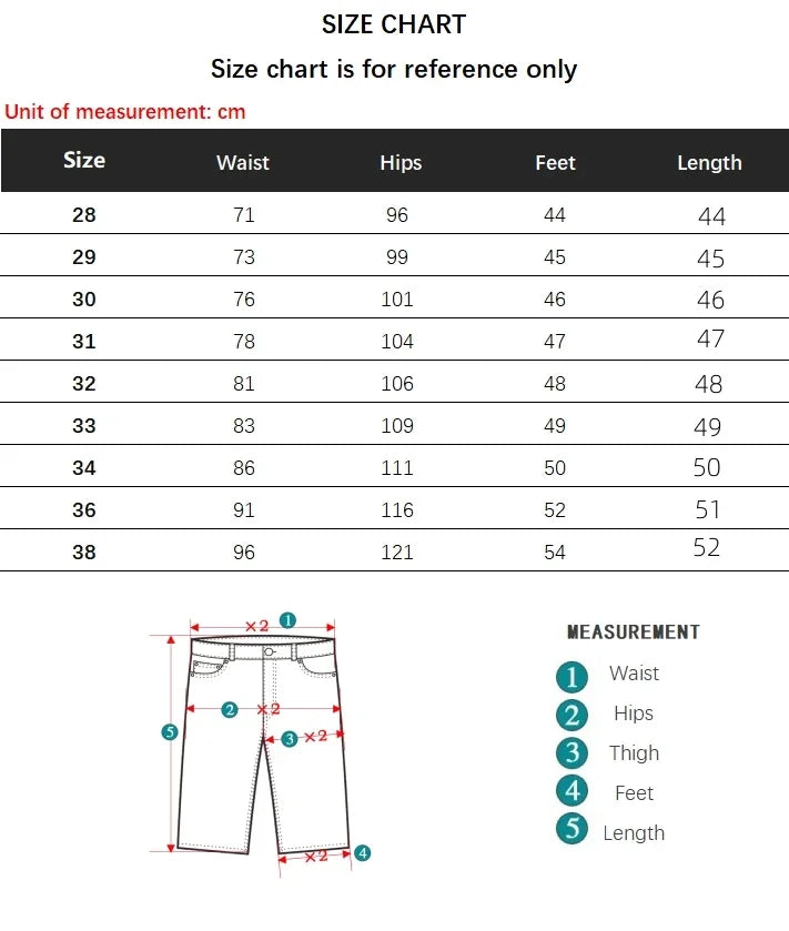 2026 white Summer New Casual Denim Shorts Men Fashion White Knee Length Pants Straight Slim Classic Male Clothing Jeans Shorts