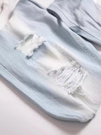 New Summer Men Blue Denim Shorts Italian Style Male Shorts Jeans High Quality Male Stretch Fit Ripped Denim Jeans Shorts Size 38