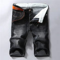 2024 Summer New Denim Shorts Black and Blue Men's Clothing Stretch Straight Slim Fit Casual Short Jeans Men's Brand Clothing
