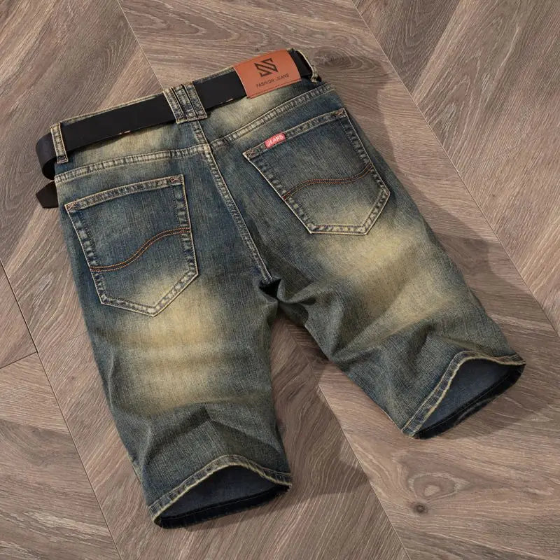 5 Models Summer Shorts Jeans Men Denim Pants Stretch Light Blue Fashion Design Men's Jeans Slim Straight Male Short Jeans Hombre