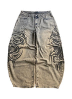 American Y2K New Grey Printing Baggy Jeans Men Women High Street Vintage Hip Hop Harajuku Casual Joker Couple Wide-leg Pants