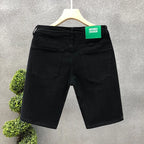 2026 white Summer New Casual Denim Shorts Men Fashion White Knee Length Pants Straight Slim Classic Male Clothing Jeans Shorts