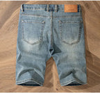 5 Models Summer Shorts Jeans Men Denim Pants Stretch Light Blue Fashion Design Men's Jeans Slim Straight Male Short Jeans Hombre
