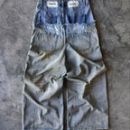 Personalized Street Pocket Decoration Worn Versatile Wide-leg Trousers Washed Old Jeans for Men and Women graphic jeans