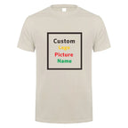 Men's Cotton T-shirt Personalized Your Design Here Custom Text Tshirt For Men Add Your Own Design T Shirt Personalized Gift Tees